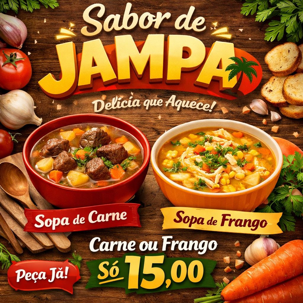 Arte promocional da sopa Sabor de Jampa